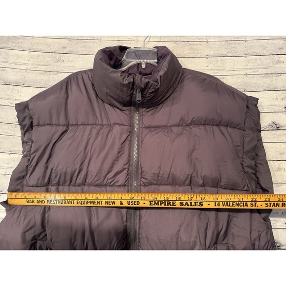 Free People FP Movement In A Bubble Puffer Vest Womens Sz L Oversized Purple - Picture 5 of 14